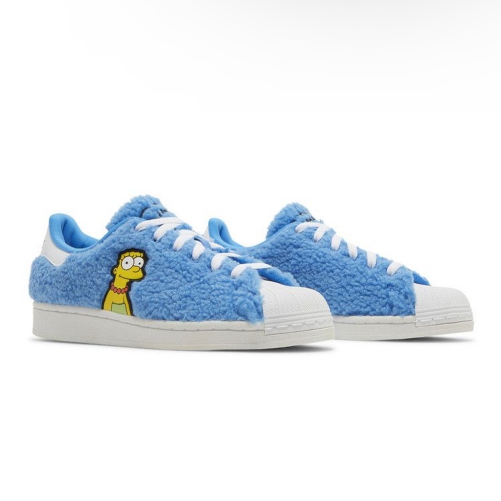 ADIDAS The Simpsons Marge Superstar Sherpa Sneakers Blue Unisex Sz 6